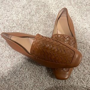 Worn once Brown leather loafers